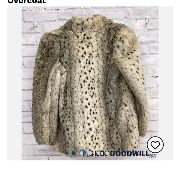 Vintage Style Vi Ltd Womens White Gray Animal Print Fur Winter Overcoat - Picture 4 of 7